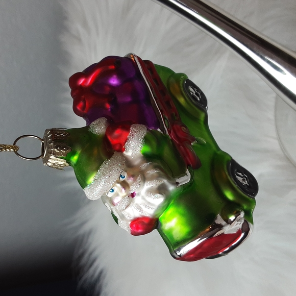 Vintage Handblown Glass Santa Ornament - Picture 2 of 3